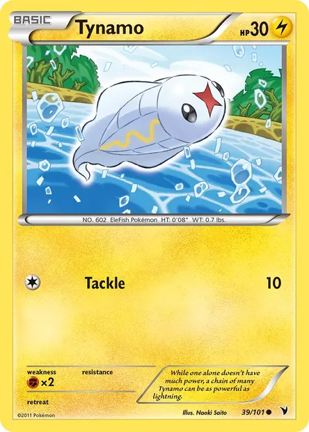 Tynamo, Pokémon card NVI 39 — Noble Victories set