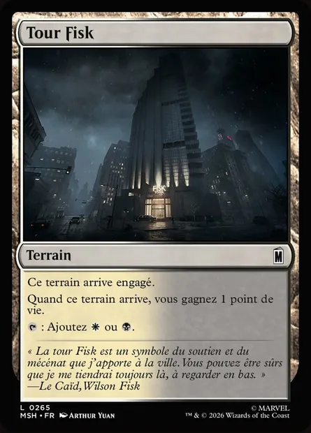 Tour Fisk, carte Magic MSH 265 — extension Marvel Super Heroes