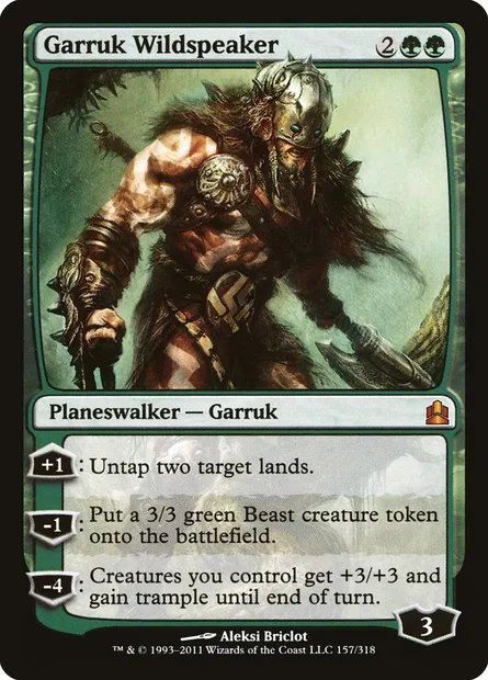 Garruk Wildspeaker, Magic card CMD 157 — Commander 2011 set