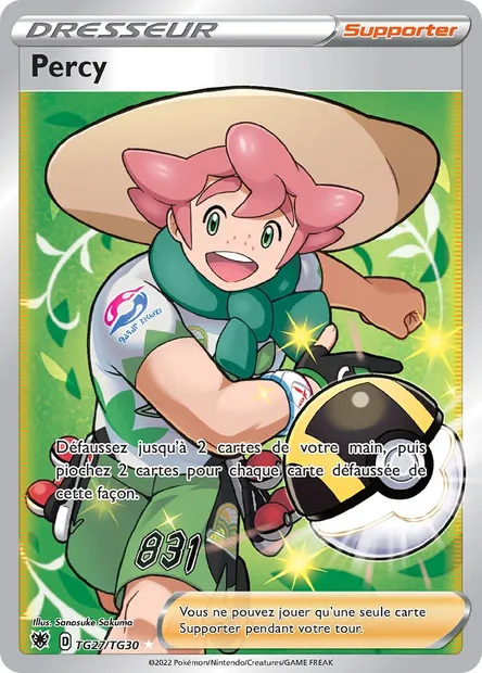 Percy, carte Pokémon ASR TG27 — extension Astres Radieux
