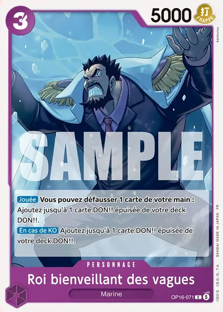 Roi bienveillant des vagues, carte One Piece OP16-071 — extension L'HEURE DE LA BATAILLE DÉCISIVE