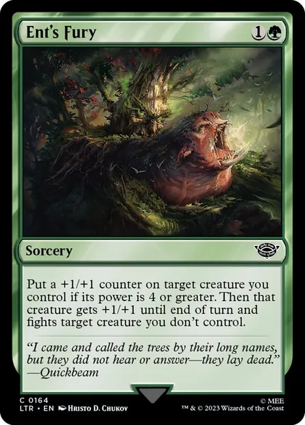 Ent's Fury, Magic card LTR 164 — The Lord of the Rings: Tales of Middle-earth set