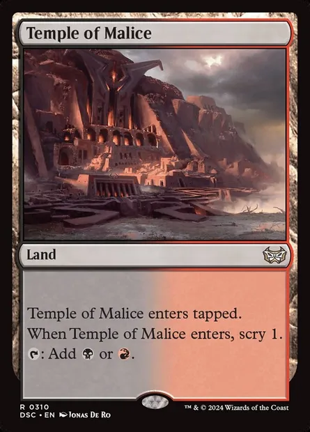 Temple of Malice, Magic card DSC 310 — Duskmourn: House of Horror Commander set