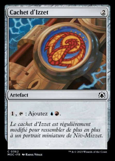 Cachet d'Izzet, carte Magic MOC 362 — extension March of the Machine Commander