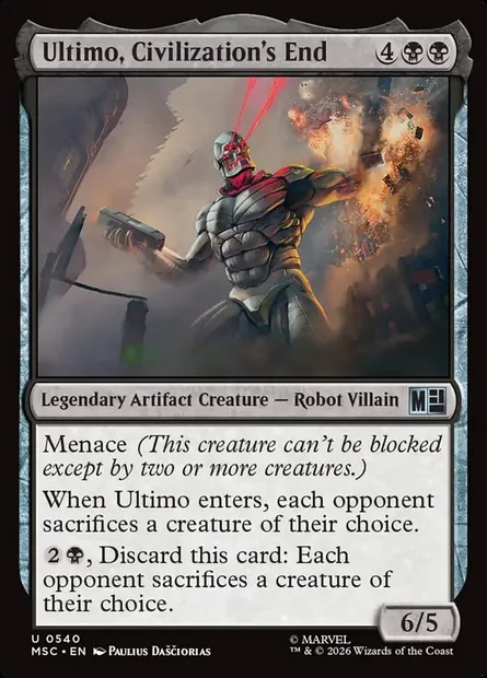 Ultimo, Civilization's End, Magic card MSC 540 — Marvel Super Heroes Commander set