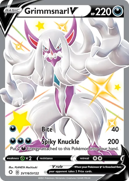 Grimmsnarl V, Pokémon card SHF SV116 — Shining Fates set