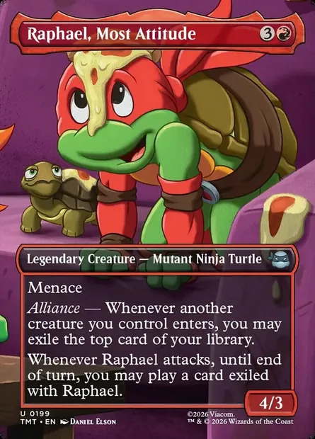 Raphael, Most Attitude, Magic card TMT 199 — Teenage Mutant Ninja Turtles set