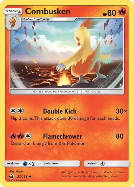 Combusken, Pokémon card CES 27 — Celestial Storm set