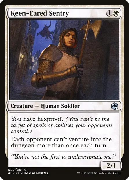Keen-Eared Sentry, Magic card AFR 22 — Adventures in the Forgotten Realms set