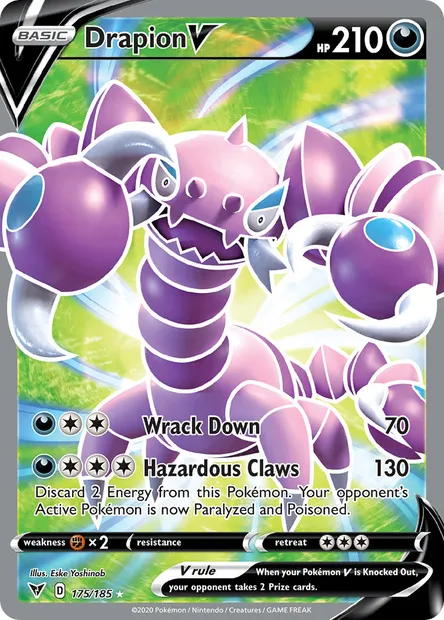 Drapion V, Pokémon card VIV 175 — Vivid Voltage set