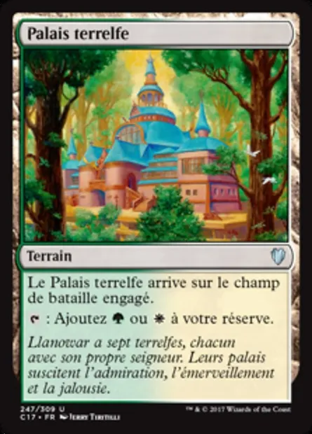 Palais terrelfe, carte Magic C17 247 — extension Commander 2017