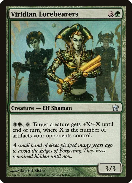 Viridian Lorebearers, Magic card 5DN 99 — Fifth Dawn set