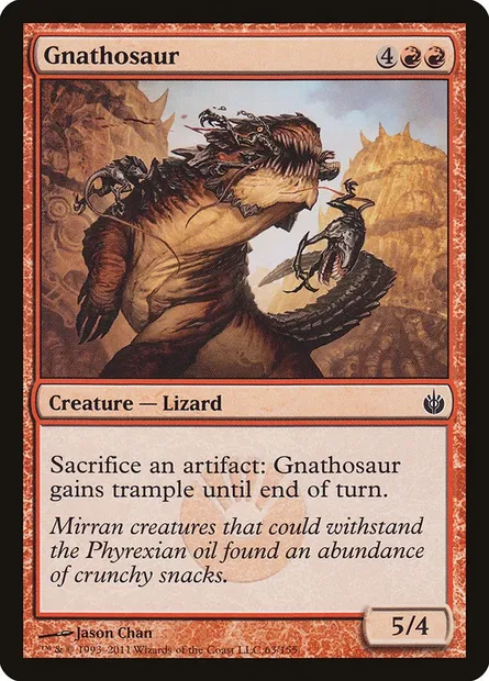Gnathosaur, Magic card MBS 63 — Mirrodin Besieged set