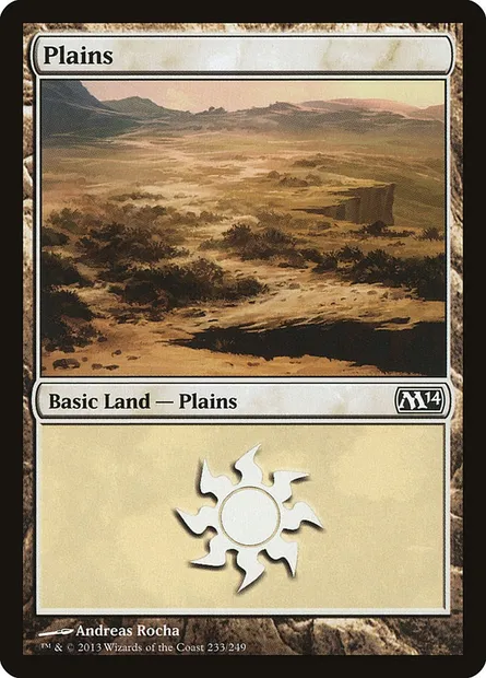 Plains, Magic card M14 233 — Magic 2014 set