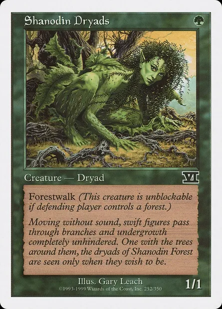 Shanodin Dryads, Magic card 6ED 252 — Classic Sixth Edition set