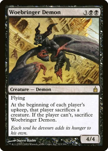 Woebringer Demon, Magic card RAV 113 — Ravnica: City of Guilds set