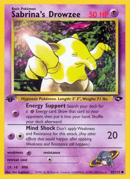 Sabrina's Drowzee, Pokémon card GC 95 — Gym Challenge set
