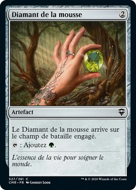 Diamant de la mousse, carte Magic CMR 327 — extension Commander Legends
