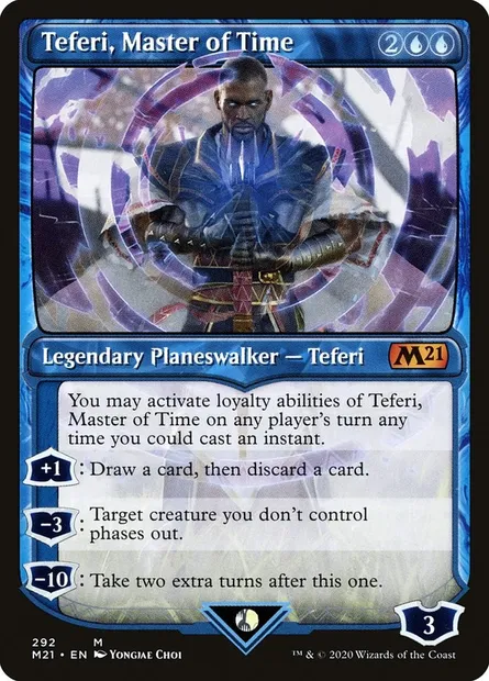 Teferi, Master of Time, Magic card M21 292 — Core Set 2021 set
