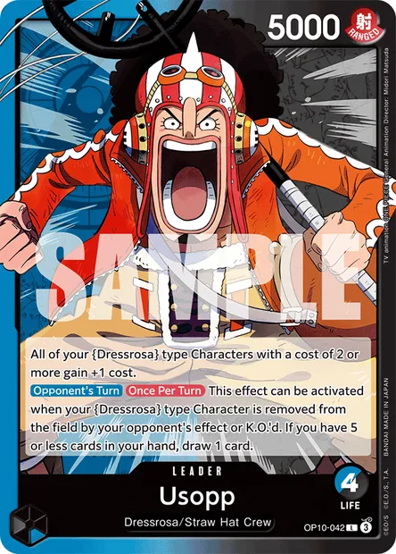 Usopp, One Piece card OP10-042 — ROYAL BLOOD set