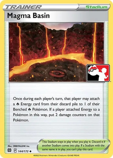 Bassin de Magma, carte Pokémon PPS 144-2 — extension Play! Pokémon Prize Pack Series