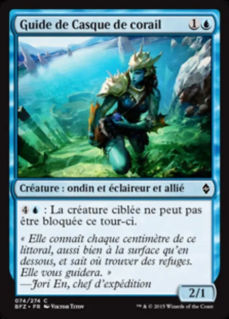Guide de Casque de corail, carte Magic BFZ 74 — extension La bataille de Zendikar