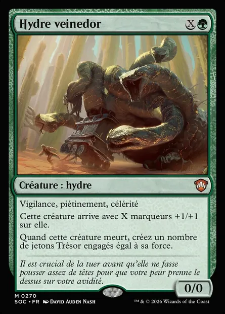 Hydre veinedor, carte Magic SOC 270 — extension Secrets of Strixhaven Commander