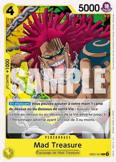 Mad Treasure, carte One Piece EB02-057 — extension Anime 25th Collection