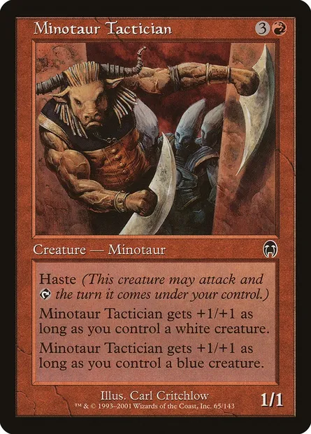 Tacticien minotaure, carte Magic APC 65 — extension Apocalypse