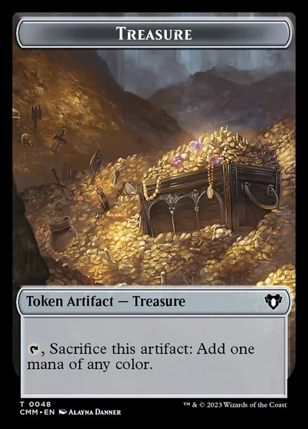 Treasure, carte Magic TCMM 48 — extension Commander Masters Tokens