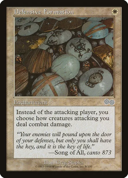 Defensive Formation, Magic card USG 9 — Urza's Saga set