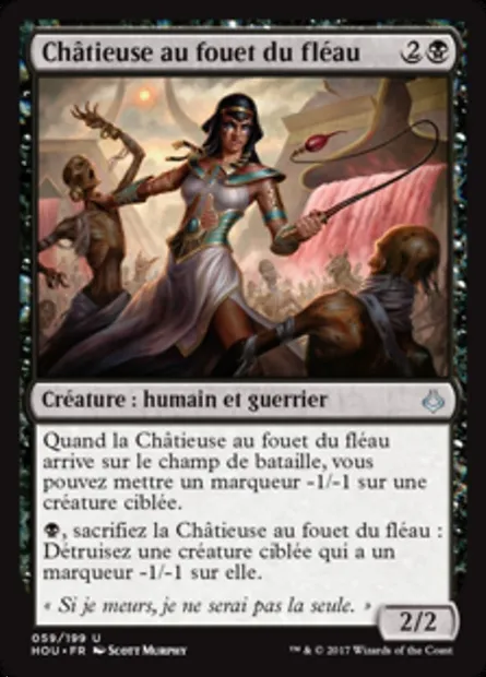 Châtieuse au fouet du fléau, carte Magic HOU 59 — extension L’âge de la destruction