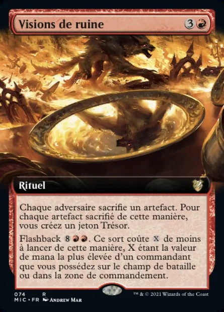Visions de ruine, carte Magic MIC 74 — extension Midnight Hunt Commander