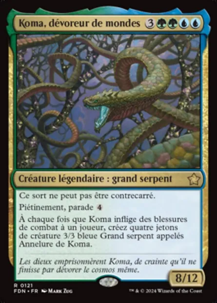 Koma, dévoreur de mondes, carte Magic FDN 121 — extension Foundations