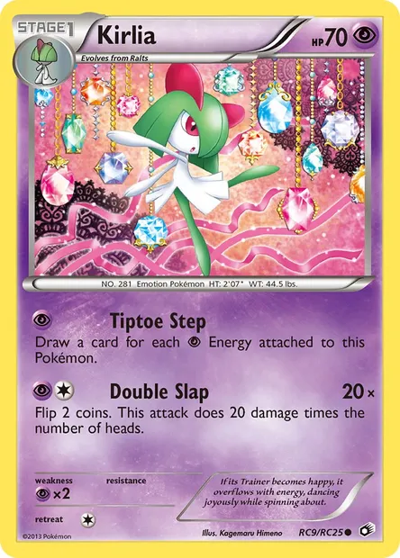 Kirlia, Pokémon card LTR RC9 — Legendary Treasures set