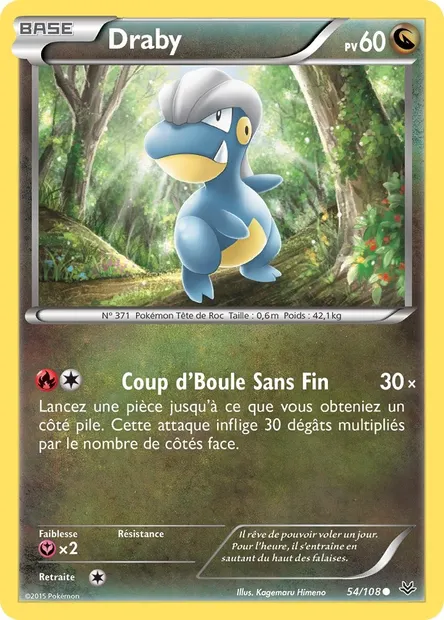 Draby, carte Pokémon ROS 54 — extension Ciel Rugissant