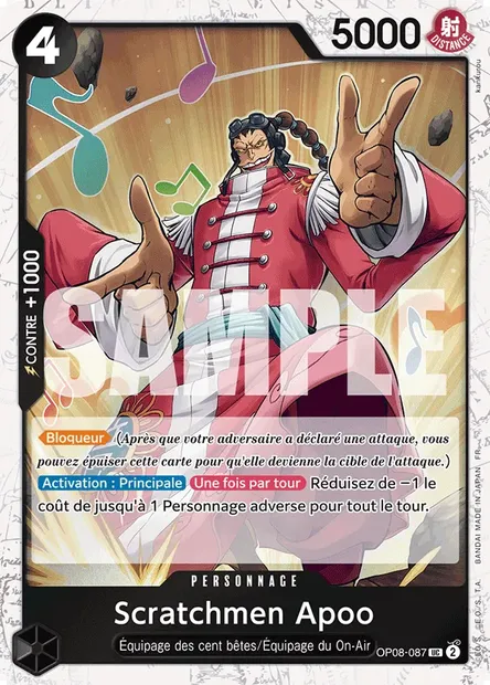 Scratchmen Apoo, carte One Piece OP08-087 — extension TWO LEGENDS