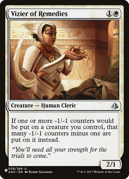 Vizir des remèdes, carte Magic PLST AKH-38 — extension The List
