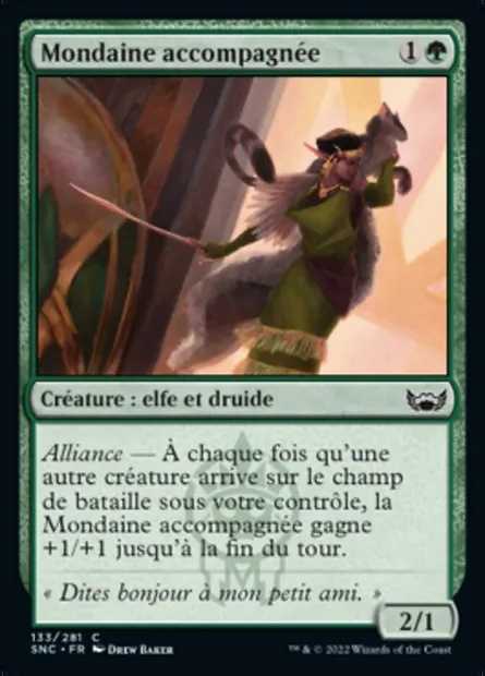 Mondaine accompagnée, carte Magic SNC 133 — extension Les rues de la Nouvelle-Capenna