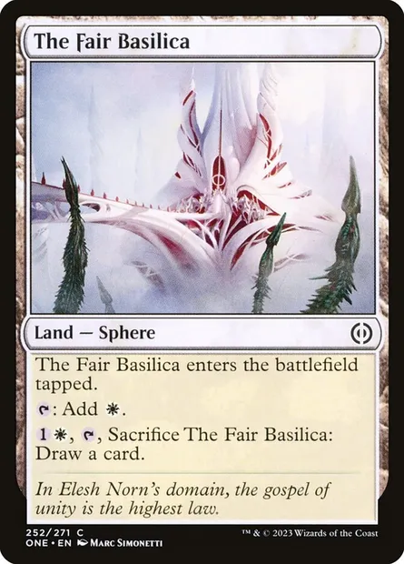 The Fair Basilica, Magic card ONE 252 — Phyrexia: All Will Be One set