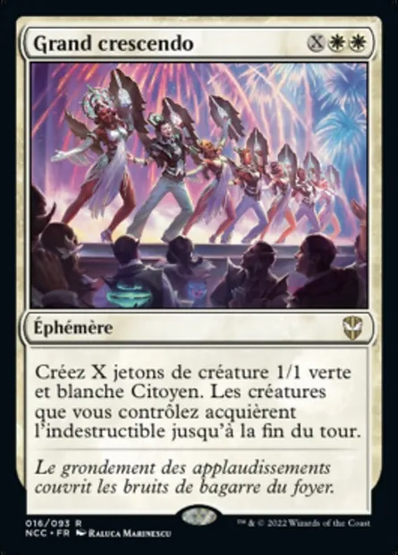 Grand crescendo, carte Magic NCC 16 — extension New Capenna Commander