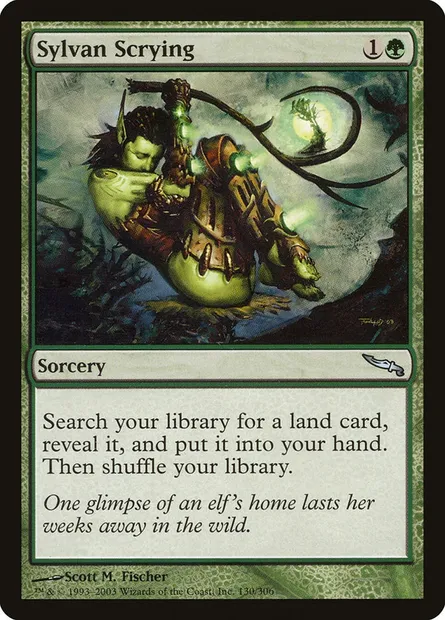 Sylvan Scrying, Magic card MRD 130 — Mirrodin set
