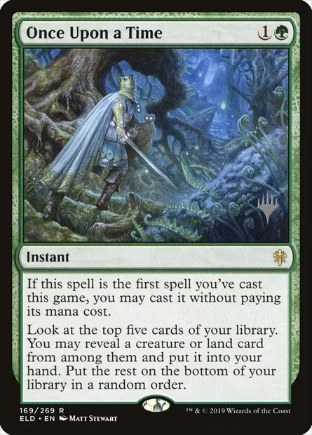 Once Upon a Time, Magic card PELD 169p — Throne of Eldraine Promos set