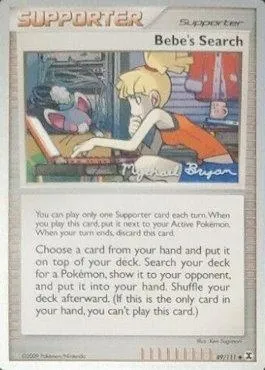 Bebe's Search, Pokémon card WCD10 089-3 — World Championship Decks 2010 set