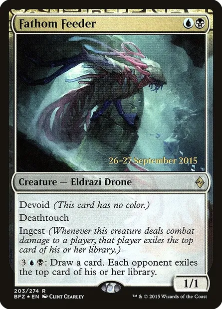 Fathom Feeder, Magic card PBFZ 203s — Battle for Zendikar Promos set