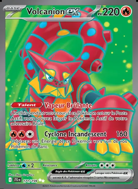 Volcanion-ex, carte Pokémon JTG 171 — extension Aventures Ensemble
