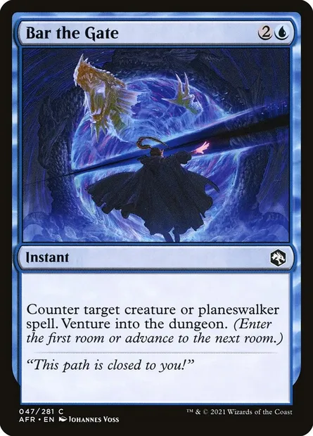 Bar the Gate, Magic card AFR 47 — Adventures in the Forgotten Realms set