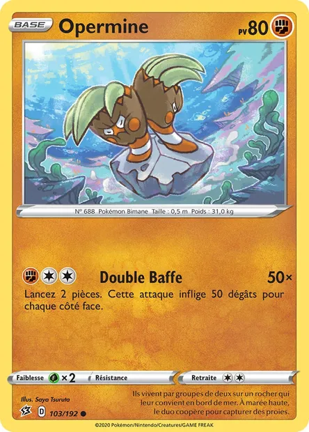 Opermine, carte Pokémon RCL 103 — extension Clash des Rebelles