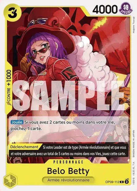 Belo Betty, carte One Piece OP09-112 — extension LES NOUVEAUX EMPEREURS