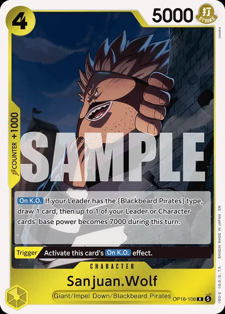 Sanjuan.Wolf, One Piece card OP16-106 — THE TIME OF BATTLE set